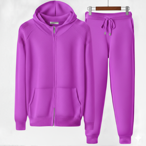 Ensemble de survêtement décontracté deux pièces en polyester/coton pour homme, coupe-vent respirant extensible dans les quatre sens - Product Image 5