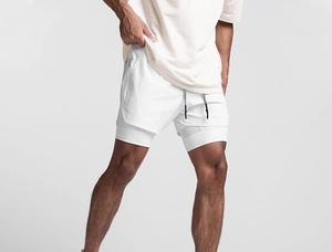 Shorts de sport à cordon de serrage pour hommes, entraînement fitness, course à pied, extensibles, pour activités de plein air, vente en gros, OEM, ODM, respirants - Product Image 4