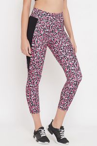 Leggings de yoga imprimés taille haute pour femme, pantalon longueur cheville, extensible dans quatre directions, léger, en Spandex/Nylon Polyester, pour l'entraînement - Product Image 5
