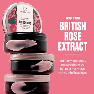 Body Shop Crema Corporal de Rosa Británica 200ml, Crema Hidratante Vegana con Vitamina C y Manteca de Karité de Comercio Justo para Piel Normal - Product Image 4