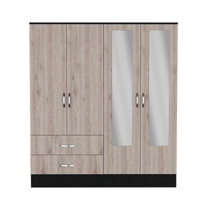 Armoire camera da letto nero e grigio chiaro Ron guardaroba elegante per la decorazione della casa - Product Image 2