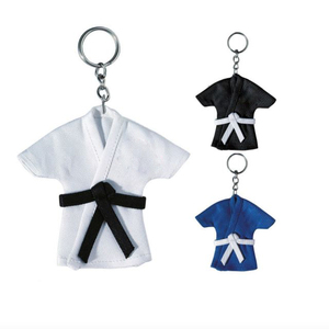 Custom Thread BJJ Gi Keychain Mini Martial Arts Outfit Jiu Jitsu Karate Taekwondo Judo Training <b>Key</b> Holder - Product Image 2
