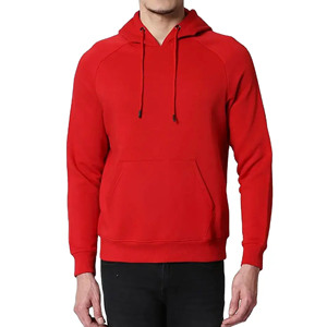 Ropa Urbana con Características Ecológicas, Sudadera con Capucha de Felpa de Algodón Premium para Hombre, Color Rojo, Ropa Casual, Sudadera de Manga Larga - Product Image 1