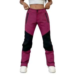 Spring Thermal Women Softshell <b>Pants</b> Fleece <b>Lined</b> Warm Trousers Quick Dry High Waist Drawstring Closure Wide Leg Cold Weather - Product Image 2