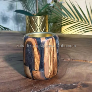 Quemador de Oud de Madera Tallada y Resina de Diseño Real, Fragancia Árabe Auténtica, Decoración Elegante para el Hogar y Ambientes Espirituales para Ramadán - Product Image 1
