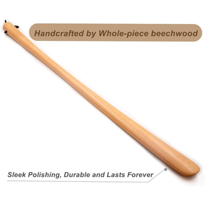 Cuchara para Zapatos de Madera Natural con Mango Largo, Hecha a Mano, con Lazo para Colgar, Pulida y Suave, Ayudante para Calzarse Zapatos en el Hogar o la Entrada - Product Image 2