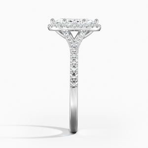 Anillo BOJ 0104 con Corte Marquesa, Plata 925, Engaste de Puntas con Halo, Anillo Solitario con Diamante de 2ct, Color D, VVS1, Moissanita Certificada por GRA - Product Image 3