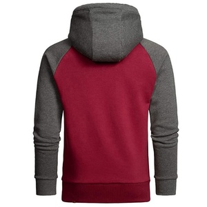 Sudadera con capucha de ropa deportiva informal para hombre, jersey de lana ligera, chaqueta de calle, diseño de bloque de Color bordado personalizado - Product Image 6