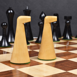 Wholsale Herman Ohme Minimalist <b>Chess</b> Set - <b>Chess</b> <b>Pieces</b> Only- Weighted Ebonised Boxwood - Product Image 6