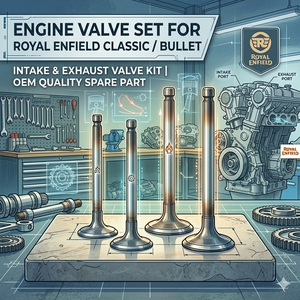 Kit de soupapes de moteur de moto pour Royal Enfield Classic / Bullet |   Kit de soupapes d'admission et d'échappement |   Pièce de rechange de qualité OEM - Product Image 2