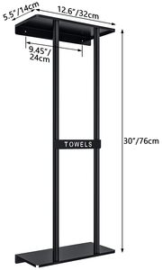 Bathroom Towel <b>Storage</b> with Top Shelf Towel Racks for Bathroom Wall Mounted <b>Bath</b> Towel Bathroom Accessories At Lowest Price - Product Image 2