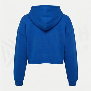 Sweat à capuche oversize en molleton de coton, personnalisable avec logo et couleur, pour filles, respirant, style streetwear - Product Image 2