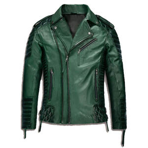 Chaqueta de Cuero Genuino para Hombre, Diseño Color Block Unisex, Nueva Colección 2026, Alta Calidad, Piel de Vaca, Logotipo Frontal Personalizado, Venta al Por Mayor - Product Image 4