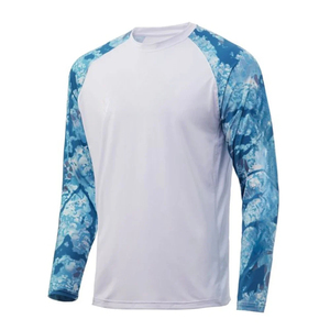 เสื้อตกปลาป้องกันแสงแดด UPF 50 พิมพ์ลายโลโก้ตามสั่ง สำหรับทุกเพศ ผลิตจากโพลีเอสเตอร์ผสมสแปนเด็กซ์ แบบสวมหัว แห้งเร็ว - Product Image 4