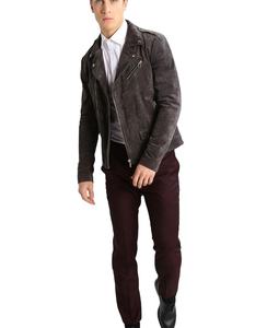 Most Popular Genuine <b>Suede</b> Leather <b>Jackets</b> Top Fashion Brands Winter Collection Sheep Plus Size Zipper Print Patchwork Wholesale - Product Image 1