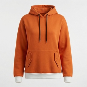 Streetwear Womens Hoodie Cotton <b>Polyester</b> Blend Custom Logo Printing Pullover Fleece Crop Top Fashion Apparel Garments - Product Image 1