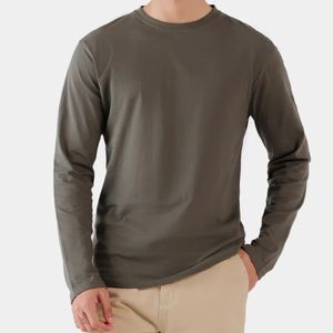 T-shirt à manches longues en jersey 100% coton de qualité supérieure, logo personnalisé imprimé, t-shirt de sport surdimensionné de haute qualité pour hommes, OEM - Product Image 1