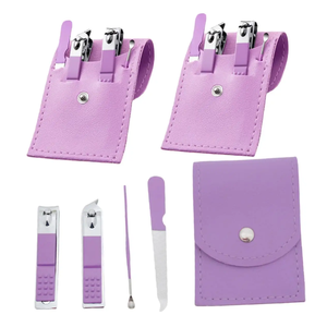 High Quality Stainless Steel Manicure Pedicure <b>Set</b> Grooming Tools with PU Leather Bag Customized Color & Size - Product Image 5