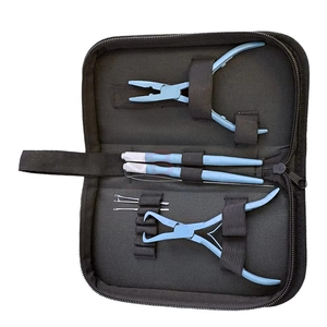 Professional Micro Ring Stainless Steel Hair Extension <b>Pliers</b> Pulling Needle Tool Custom Logo Eco-Friendly 1-Hole <b>Plier</b> <b>Set</b> - Product Image 6