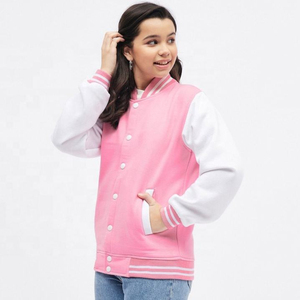 Chaqueta Universitaria Personalizada para Mujer, Chaqueta de Béisbol con Cuerpo de Lana y Mangas de Cuero, Chaqueta Universitaria con Letras, Ropa Urbana con Logotipo OEM - Product Image 5