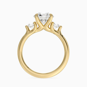 Anillo de Compromiso Clásico con Tres Diamantes de Corte Redondo - Product Image 2