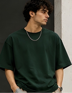 เสื้อยืดโอเวอร์ไซส์สไตล์สตรีทแวร์ ผ้าคอตตอนเฟรนช์เทอร์รี่ เนื้อหนา ทรงหลวม ใส่ได้ทั้งชายและหญิง เสื้อเปล่าสำหรับทำแบรนด์เอง รับผลิตเสื้อผ้า OEM - Product Image 3