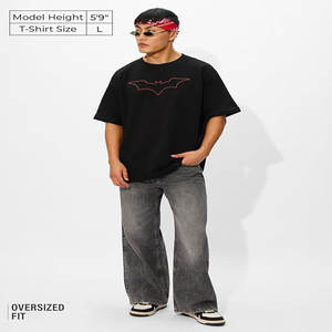 Camiseta de gran tamaño informal con estampado de logotipo personalizado de algodón 100% de alta calidad para hombres de talla grande tela de Jersey transpirable estilo Hip Hop - Product Image 2