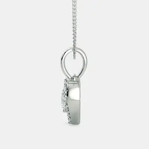 <b>Heart</b> Moissanite Pendant – 925 Sterling <b>Silver</b> <b>Necklace</b> – Promise Gift for Her - Product Image 6