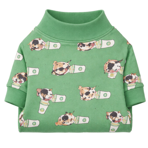 Dog <b>Pajamas</b> <b>Onesie</b> Pup Cup Print Soft Stretch Pet Sleepwear Cozy Breathable All Season Nightwear For Small Medium Dogs Indoor - Product Image 6