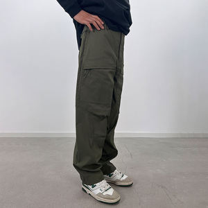 Pantalon de survêtement décontracté pour homme, coupe ample, léger, 100 % polyester, avec logo personnalisé, fermeture éclair, respirant, cargo, pour l'extérieur, taille XS - Product Image 3