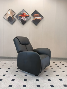 Modern Fabric Recliner Chair Manual Gliding Rocker Solid Back Padded Arms Single <b>Seat</b> Lounge Armchair - Product Image 1
