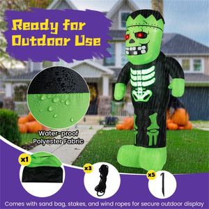 Frankenstein Gonfiabile Illuminato a LED da 2,5 m, Decorazione di Halloween per Esterni Impermeabile con Inflazione Rapida Stile Anni '90, con Picchetti/Corda - Product Image 3