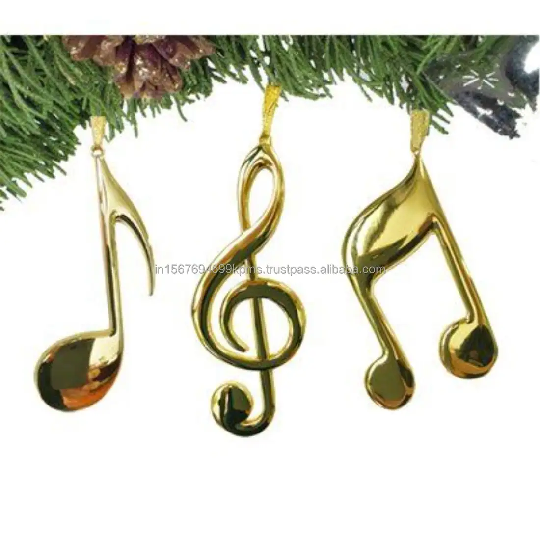 Hanging Musical Notes Ornaments Cast Aluminium Very Elegant Garden Tree Ornament Hanging Decorated Christmas Ornaments Hot Sale