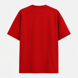 <b>Red</b> Men's <b>Oversized</b> T-<b>Shirt</b> With Dragon Pattern 26 Print Short Sleeve O-Neck Street Style Cotton Jersey - Product Image 2