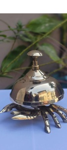 Gold-Plated <b>Brass</b> Crab Table <b>Bell</b> Decor | Antique Style Desk <b>Bell</b> for Home Decoration | Polished Metal Craft - Product Image 4