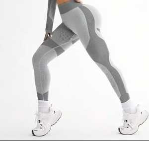 High Waist Full Length Knitted <b>Leggings</b> Stretchy Breathable Compression Sporty Solid <b>White</b> <b>Women's</b> All Seasons - Product Image 4