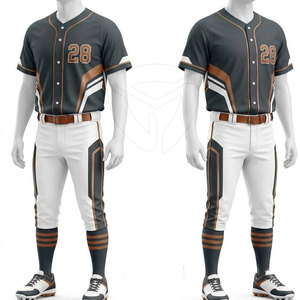 Ensemble uniforme de baseball pour hommes, maillot personnalisé avec pantalon assorti, vêtements de sport athlétiques confortables pour l'entraînement en équipe - Product Image 6