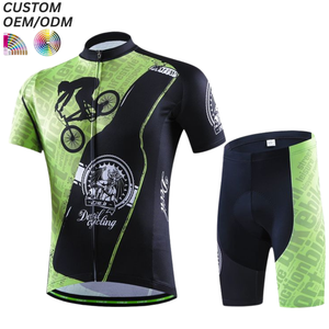 Ensemble maillot et short de cyclisme personnalisé avec logo imprimé, 100 % polyester, séchage rapide, respirant, OEM ODM pour commandes en gros - Product Image 6