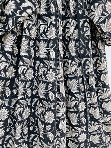 Pur coton indien bloc imprimé femmes filles imprimé Maxi robe à la mode décontracté été soirée robe de soirée bouton longue coupe - Product Image 3