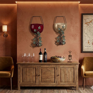 Juego de 2 Adhesivos Modernos para Pared con Diseño de Copas de Vino Verticales para Cumpleaños y Aniversarios - Product Image 4