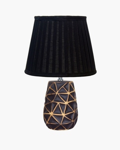 Black prism <b>table</b> <b>table</b> lamp cotton fabric shade khadi frill <b>bedside</b> night light for home decor wholesale OEM - Product Image 4
