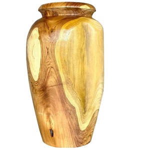 Decoración de Mesa de Madera de Mango Tallada a Mano para Sala de Estar, Oficina, Regalos y Uso al por Mayor, Florero de Madera Ecológico - Product Image 4