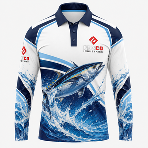 Hot Sale Customized Wholesale High Quality Outdoor Light Weight Polyester Custom Fishing Polo Shirt for <b>Men</b> - Product Image 3