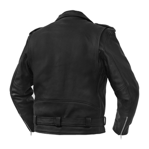 Factory Custom Cowhide Genuine Leather <b>Jacket</b> Men's Fashion Old Collar <b>Biker</b> <b>Jacket</b> Spring and Autumn New Style <b>Jacket</b> - Product Image 3
