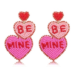 Collection de Boucles d'Oreilles Pendante Uniques en Forme de Cœur Perlé Multiples pour la Saint-Valentin, pour Femmes et Filles 2026 - Product Image 4