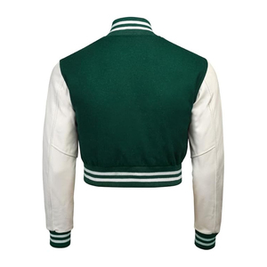 Custom <b>Womens</b> Bomber Jacket Cropped Varsity <b>Coat</b> Fashion Streetwear Outerwear Wholesale Supplier USA - Product Image 6