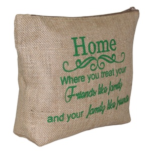 Haute qualité Jute maquillage sac fermeture éclair nouveau Design Portable beauté organisation cosmétique articles de toilette à la mode publicité cadeau - Product Image 2