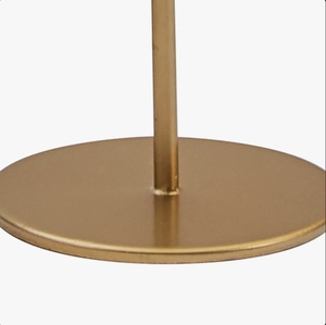 Minimalist Gold Metal Taper <b>Candle</b> <b>Holders</b> with Slim <b>Rod</b> and Round Base for Modern Dining Table and Wedding Centerpiece - Product Image 3