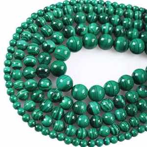 Cuentas Sueltas Redondas/Rondelle de Malaquita Natural Verde para Hacer Joyas, Pulseras, Collares, Accesorios de Bricolaje - Product Image 3