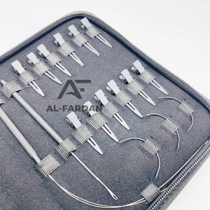 Matte Black Color Most Selling Hair Extension Tools Kit Surgical Grade Stainless Steel Included Scissors <b>Pliers</b> Looping Hook <b>Set</b> - Product Image 4